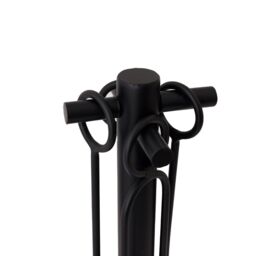 Charles Bentley Olive Fireside Companion Set Tool Stand Circular Base Black Matte Finish - thumbnail 5