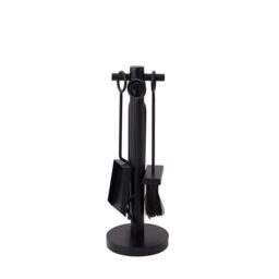 Charles Bentley Olive Fireside Companion Set Tool Stand Circular Base Black Matte Finish - thumbnail 4