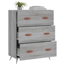 Berkfield Home Chest of Drawers Grey Sonoma 69.5x34x90 cm Engineered Wood - thumbnail 4