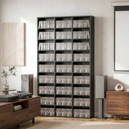 HOMCOM 835 CD/500 DVD Storage Unit, Blu-ray Media Storage Shelf, Black