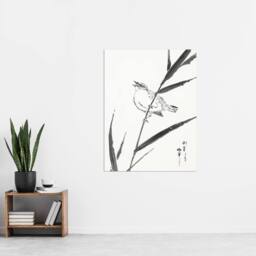 "Artery8 Reed Bunting & Reed Japanese Japan Wall Art Print Numata Kashu - Size: W12"" x H16""" - thumbnail 4