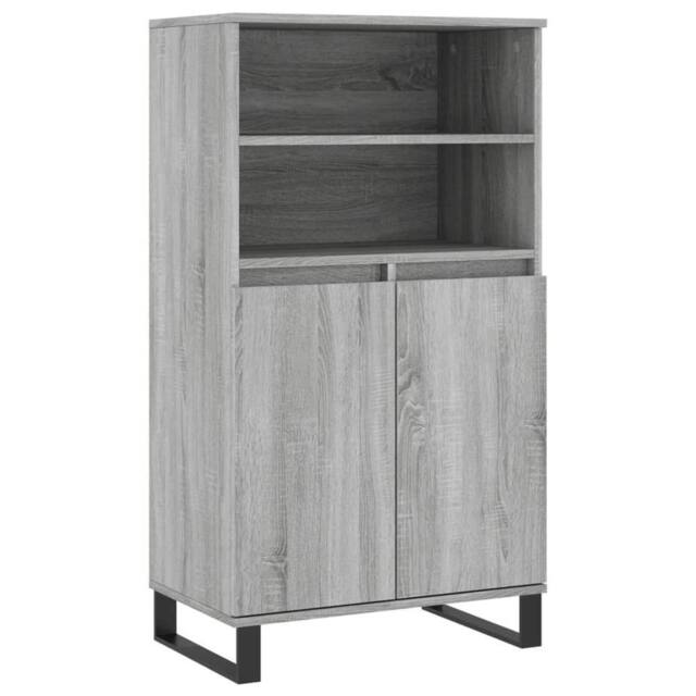 Berkfield Home Highboard Grey Sonoma 60x36x110 cm Engineered Wood - Size: 60 x 36 x 110 cm - image 1