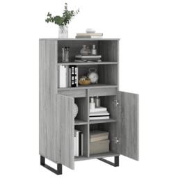 Berkfield Home Highboard Grey Sonoma 60x36x110 cm Engineered Wood - Size: 60 x 36 x 110 cm - thumbnail 4