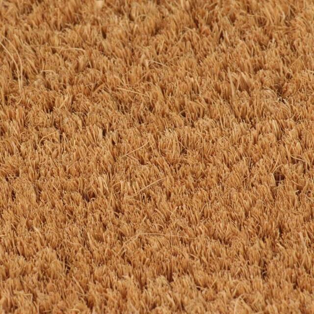Berkfield Home Durable Door Mat Natural Half Round 60x90 cm Tufted Coir in Brown - image 1