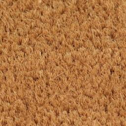 Berkfield Home Durable Door Mat Natural Half Round 60x90 cm Tufted Coir in Brown - thumbnail 1