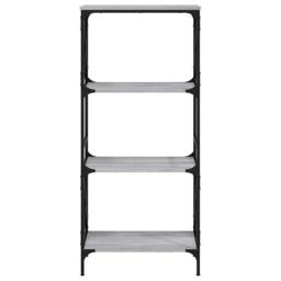 Berkfield Home Decorative Bookcase 4-Tier Grey Sonoma 59x35x132 cm Engineered Wood - Size: 59 x 35 x 132 cm - thumbnail 4