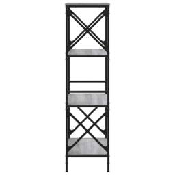 Berkfield Home Decorative Bookcase 4-Tier Grey Sonoma 59x35x132 cm Engineered Wood - Size: 59 x 35 x 132 cm - thumbnail 5