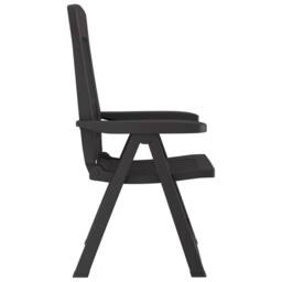 Berkfield Home Garden Reclining Chairs 2 pcs Anthracite PP in Black - thumbnail 5