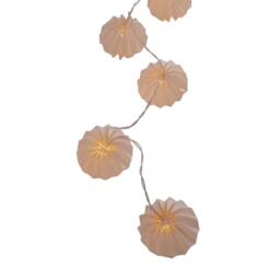 Lighting Collection Christmas Paper Lantern Shades String Lights in White - thumbnail 2