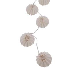 Lighting Collection Christmas Paper Lantern Shades String Lights in White - thumbnail 3