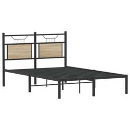 Berkfield Home Decorative Bed Frame Frame Sonoma Oak 120x190 cm Small Double Wood in Natural - thumbnail 5