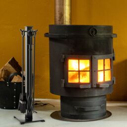 Costway 5 Pieces Fireplace Tools Set 81cm Modern Metal Fireside Accessories in Black - thumbnail 6