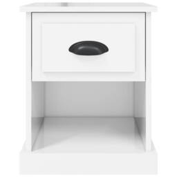 Berkfield Home Bedside Cabinet High Gloss White 39x39x47.5 cm Engineered Wood - thumbnail 7