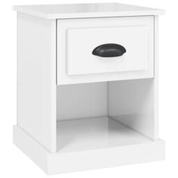 Berkfield Home Bedside Cabinet High Gloss White 39x39x47.5 cm Engineered Wood