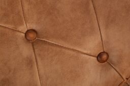 Orsina Buffalo Light brown Leather & Iron Stool - thumbnail 5