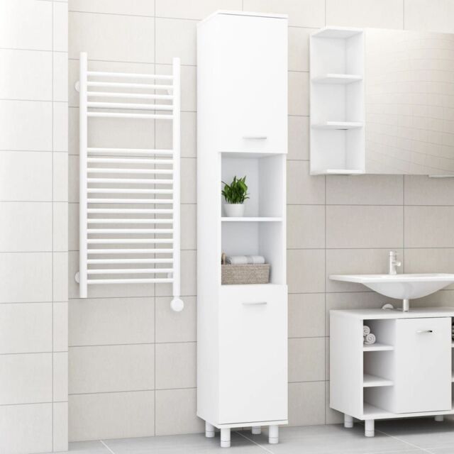 Berkfield Home Bathroom Cabinet White 30x30x179 cm Engineered Wood - Size: 30 x 30 x 179 cm - image 1