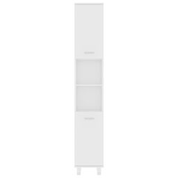 Berkfield Home Bathroom Cabinet White 30x30x179 cm Engineered Wood - Size: 30 x 30 x 179 cm - thumbnail 5