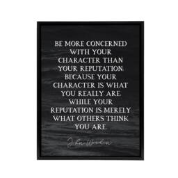 "Artery8 Basketball Quote John Wooden Character Framed Canvas Wall Art Print in Grey - Size: W18"" x H24""" - thumbnail 1