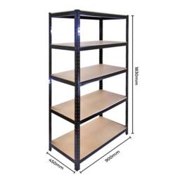 Monstershop 3 x 90cm T-Rax Black Metal Racking Units & Workbench - Size: 3 x 90 cm - thumbnail 3