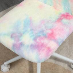 STILVORA Rainbow Velvet Unicorn Office Chair with Adjustable Height - thumbnail 8