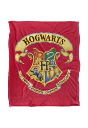 Harry Potter Rendered Hogwarts Crest Officially Licensed Silky Touch Super Soft Throw Blanket 152x127 cm in White - thumbnail 1