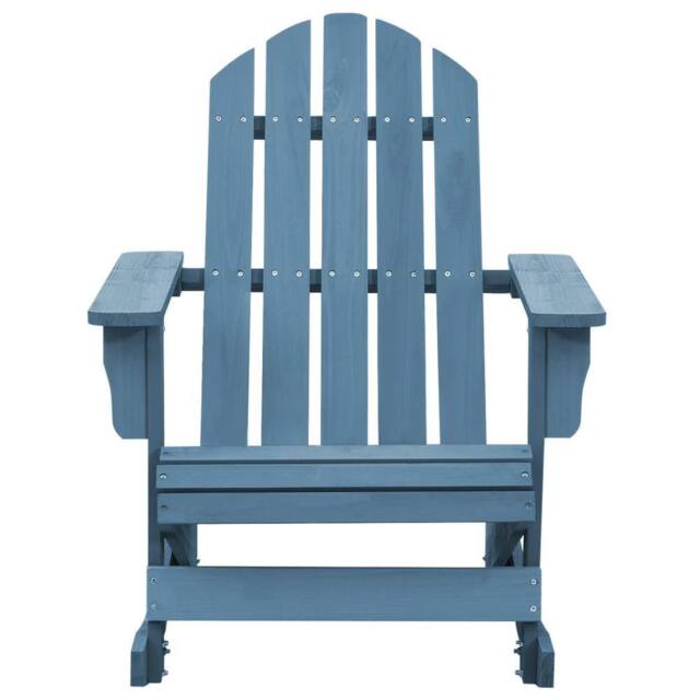 Berkfield Home Garden Adirondack Rocking Chair Solid Fir Wood Blue - image 1