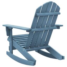 Berkfield Home Garden Adirondack Rocking Chair Solid Fir Wood Blue - thumbnail 4