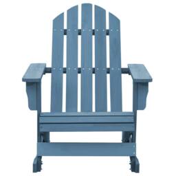 Berkfield Home Garden Adirondack Rocking Chair Solid Fir Wood Blue - thumbnail 1