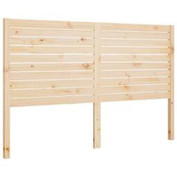 Berkfield Home Beautiful Bed Headboard 206x4x100 cm Solid Wood Pine in Natural - Size: 206 x 4 x 100 cm - thumbnail 3