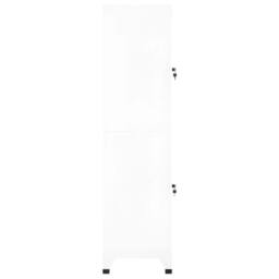 Berkfield Home Locker Cabinet White 38x45x180 cm Steel - Size: 38 x 45 x 180 cm - thumbnail 4