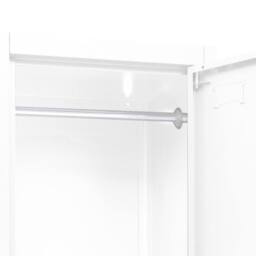 Berkfield Home Locker Cabinet White 38x45x180 cm Steel - Size: 38 x 45 x 180 cm - thumbnail 6