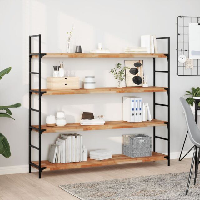Berkfield Home Floating Shelves 2 pcs 160x30x4 cm Oil Finished Solid Wood Acacia in Brown - Size: 160 x 30 x 4 cm - image 1