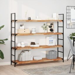 Berkfield Home Floating Shelves 2 pcs 160x30x4 cm Oil Finished Solid Wood Acacia in Brown - Size: 160 x 30 x 4 cm - thumbnail 1