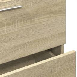Berkfield Home Sink Cabinet Sonoma Oak 59x37x59 cm Engineered Wood in Light Tan - Size: 59 x 37 x 59 cm - thumbnail 9