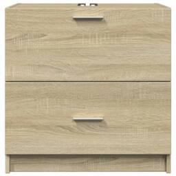 Berkfield Home Sink Cabinet Sonoma Oak 59x37x59 cm Engineered Wood in Light Tan - Size: 59 x 37 x 59 cm - thumbnail 4