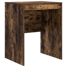 Berkfield Home Desk with Storage Smoked Oak Engineered Wood in Cream - thumbnail 4