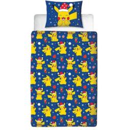Pokemon Christmas Reversible Duvet Set in Blue - Size: Single - thumbnail 2