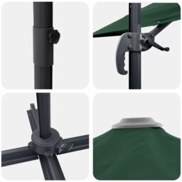 Berkfield Home Green Cantilever Umbrella Green Polyester fabric & metal frame - thumbnail 9