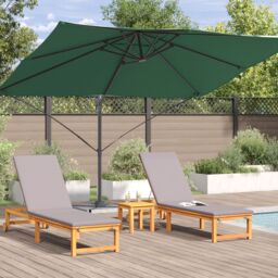 Berkfield Home Green Cantilever Umbrella Green Polyester fabric & metal frame - thumbnail 4