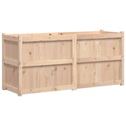 Berkfield Home Garden Planter 150x50x70 cm Solid Wood Pine in Light Tan - Size: 150 x 50 x 70 cm