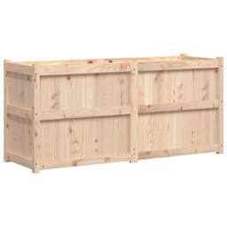 Berkfield Home Garden Planter 150x50x70 cm Solid Wood Pine in Light Tan - Size: 150 x 50 x 70 cm - thumbnail 7