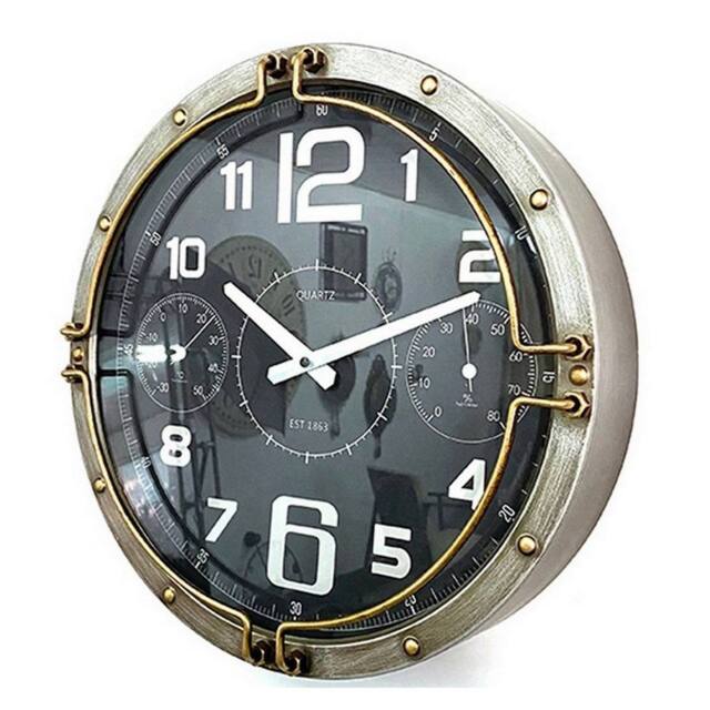 Minster Wall Clock - L8 x W40 x H40 cm - Silver in Grey - Size: 1 Pack - image 1