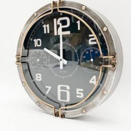 Minster Wall Clock - L8 x W40 x H40 cm - Silver in Grey - Size: 1 Pack - thumbnail 9