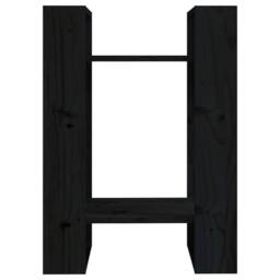 Berkfield Home Beautiful Book Cabinet/Room Divider Black 41x35x57 cm Solid Wood Pine - Size: 41 x 35 x 57 cm - thumbnail 1