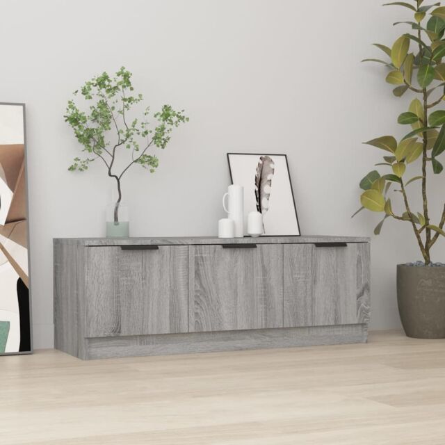 Berkfield Home TV Cabinet Grey Sonoma 102x35x36.5 cm Engineered Wood - image 1