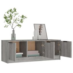 Berkfield Home TV Cabinet Grey Sonoma 102x35x36.5 cm Engineered Wood - thumbnail 4