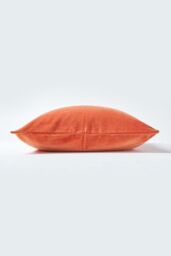 Homescapes Set of 2 Velvet Cushion Covers in Burnt Orange - Size: 40 cm x 40 cm - thumbnail 2