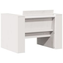 Berkfield Home Garden Sofa White 79x60x62 cm Solid Wood Pine - Size: 79 x 60 x 62 cm - thumbnail 6