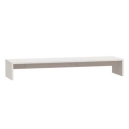 Berkfield Home Monitor Stand White 100x27x15 cm Solid Wood Pine - Size: 100 x 27 x 15 cm - thumbnail 2