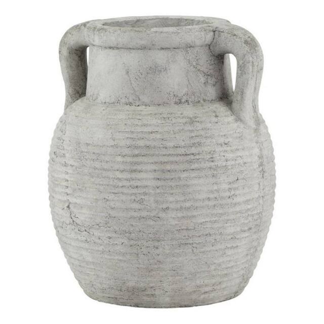 Lemon Pavilion Furniture and Decor Athena Stone Amphora Pot - Ceramic - L23 x W23 x H27 cm - White in Grey - image 1